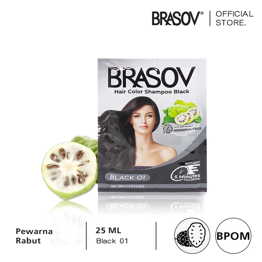 Catel Pratama Lestari BRASOV Hair Color Shampoo Black 01