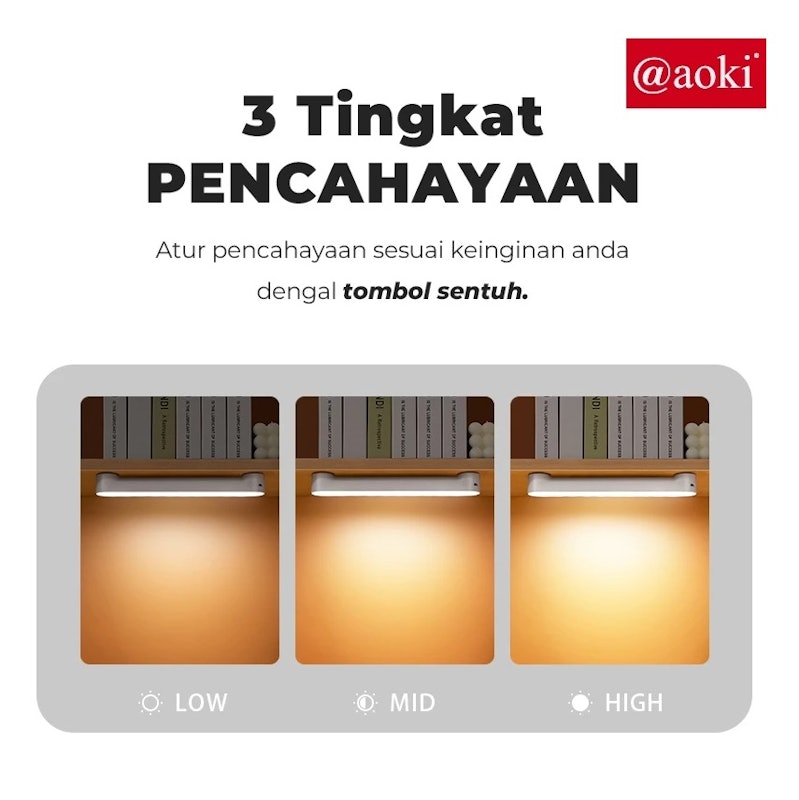AOKI Lampu LED Magnet Dinding 4