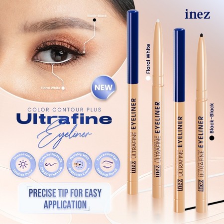 Kosmetikatama Super Indah Inez Cosmetics Ultrafine Eyeliner Floral White - 33