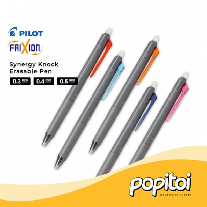 PILOT Frixion Synergy Knock Erasable Gel Pen 0.4mm 3