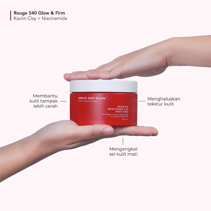 Grace and Glow Rouge 540 Brightening Clay Body Scrub 2