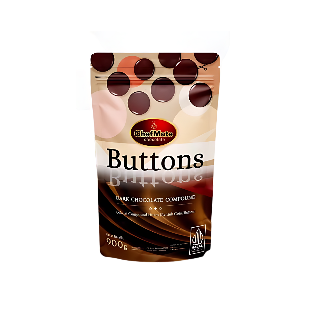 Chefmate Buttons Dark Chocolate Compound 