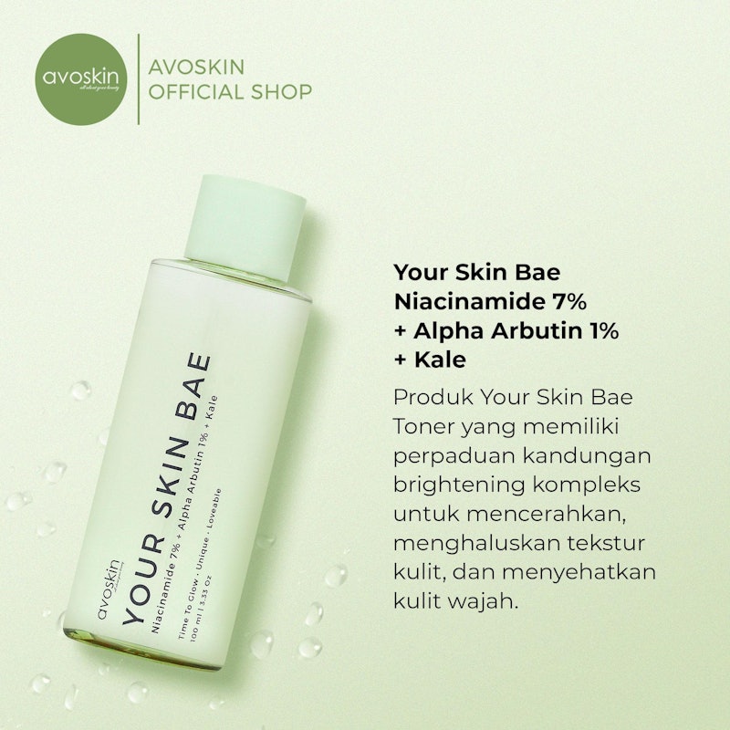 Avoskin Your Skin Bae Toner Niacinamide 7% + Alpha Arbutin 1% + Kale 2