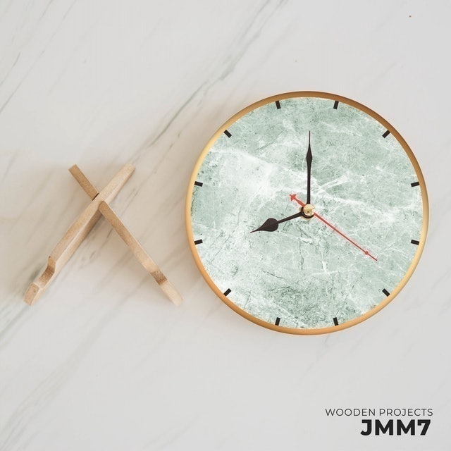 Wooden Projects Jam Meja Dekorasi Kamar