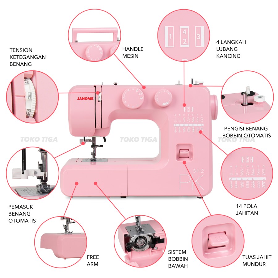 Janome Mesin Jahit Portable  4