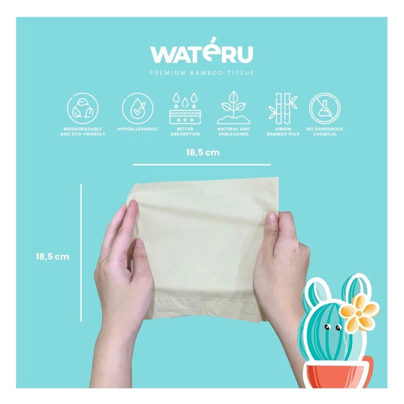 Wateru Bamboo Facial Tissue 3