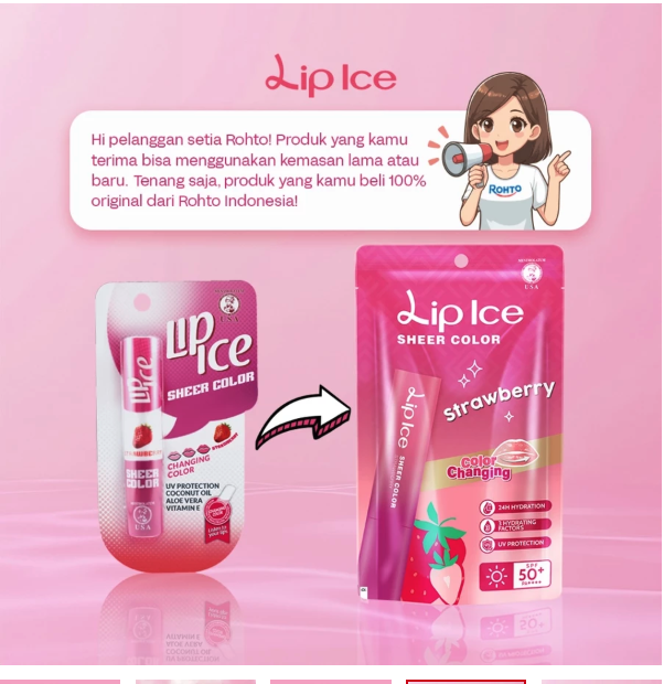 Rohto Lip Ice Sheer Color Strawberry