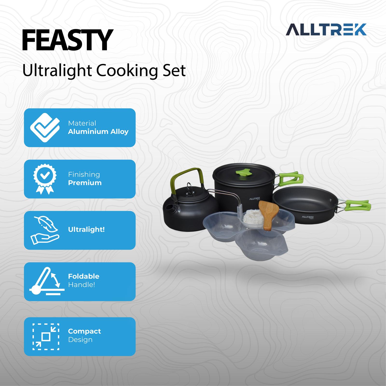 ALLTREK Cooking Set Camping 9-in-1 FEASTY 5