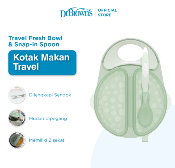 Dr. Brown's  Dr. Brown's Travel Fresh Bowl & Snap-in Spoon TF010
