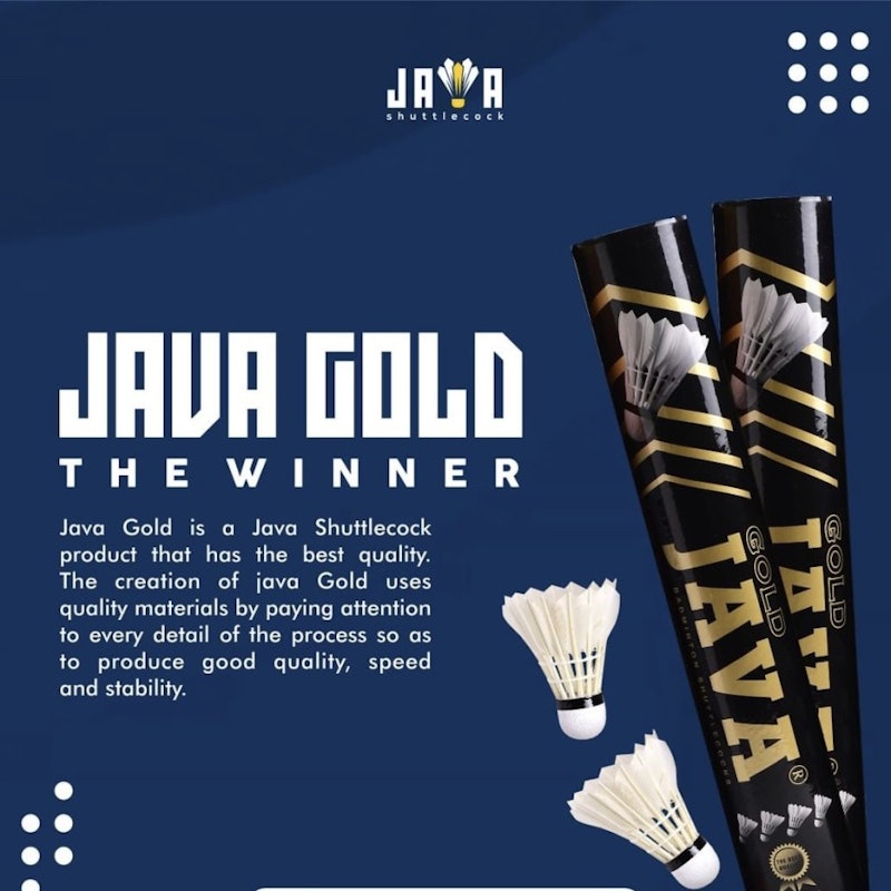 Java Gold Shuttlecock 3