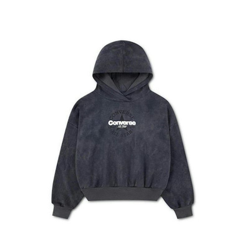 Converse Kids Printed Girl's Hoodie Black 1