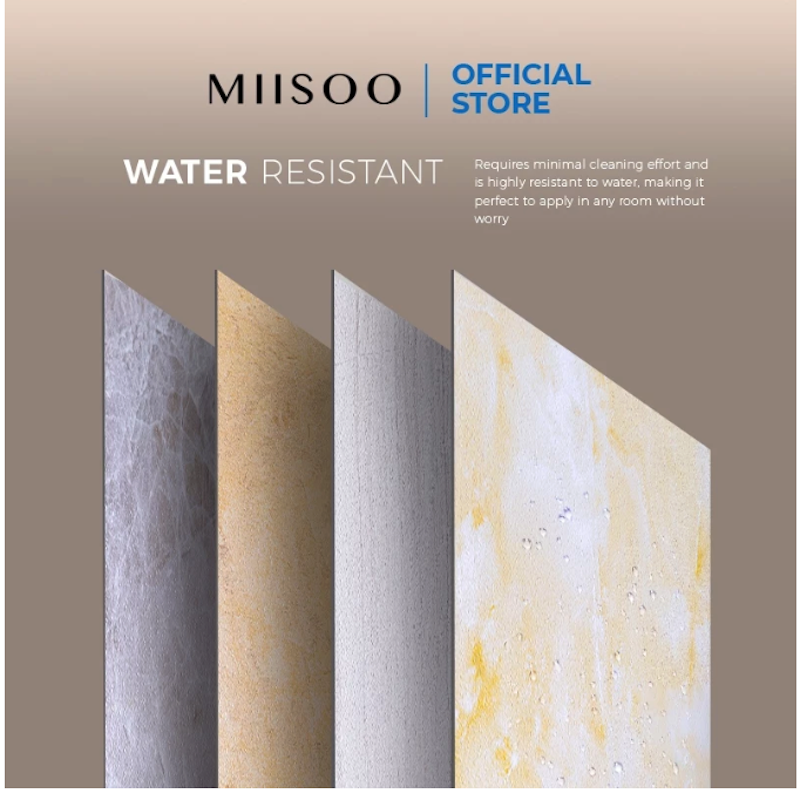 MIISOO Lantai Vinyl Persegi Motif Keramik 4