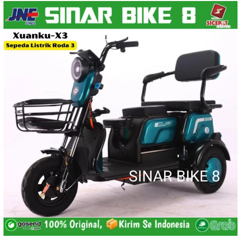 XUANKU Sepeda Listrik Roda 3 8