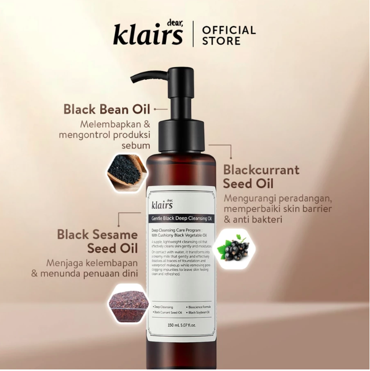 Dear Klairs Gentle Black Deep Cleansing Oil 4