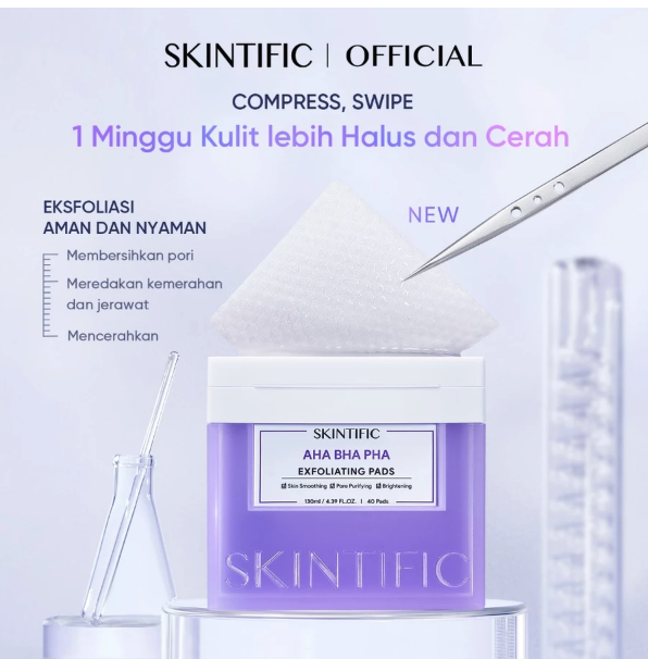 SKINTIFIC Cosmetics SKINTIFIC AHA BHA PHA Exfoliating Pad