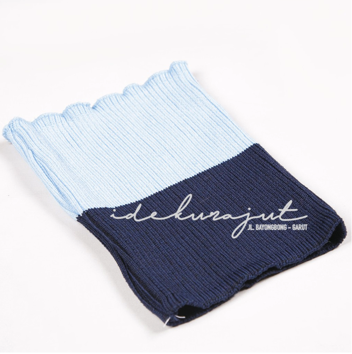  Idekurajut Ciput Rajut Inner Bandana 3-Ply 2 Tone