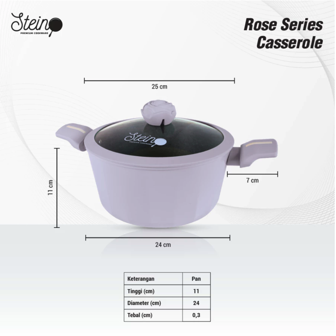 Stein Perkasa Internasional STEIN Rose Casserole 24 cm