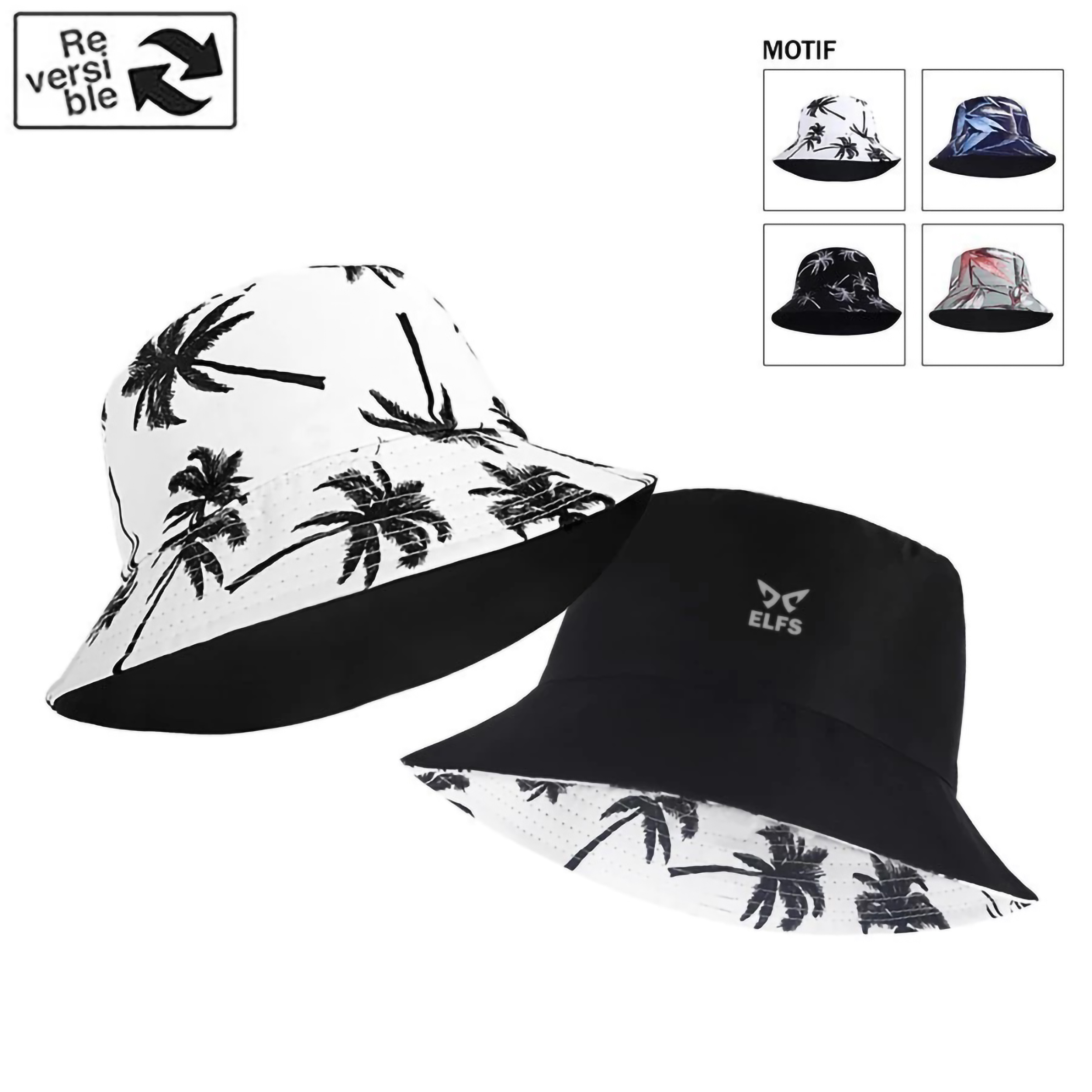  ELFS Active Bucket Hat Reversible 2in1