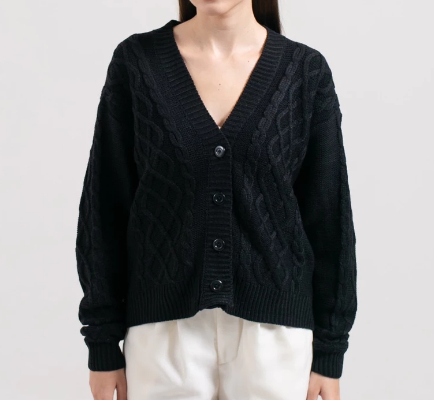 Vintage House Vintage House Cross Crop Cardigan