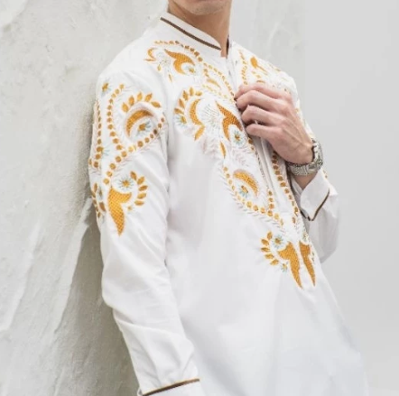  NUC.ID Kurta Bordir Jamal 02 Broken White