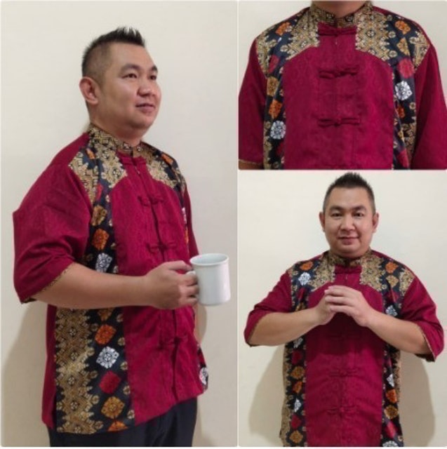Baju Cina Jumbo Rico Batik Imlek Lengan Pendek