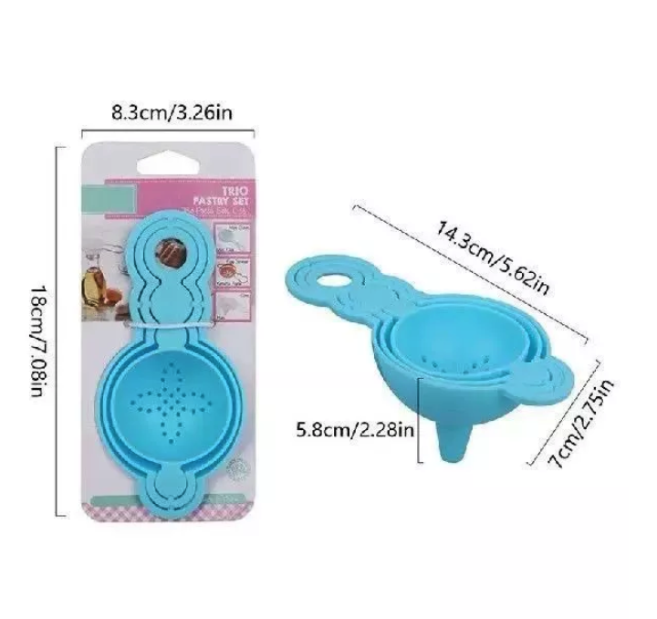 Trio Pastry Set Sendok Saring 3in1 3