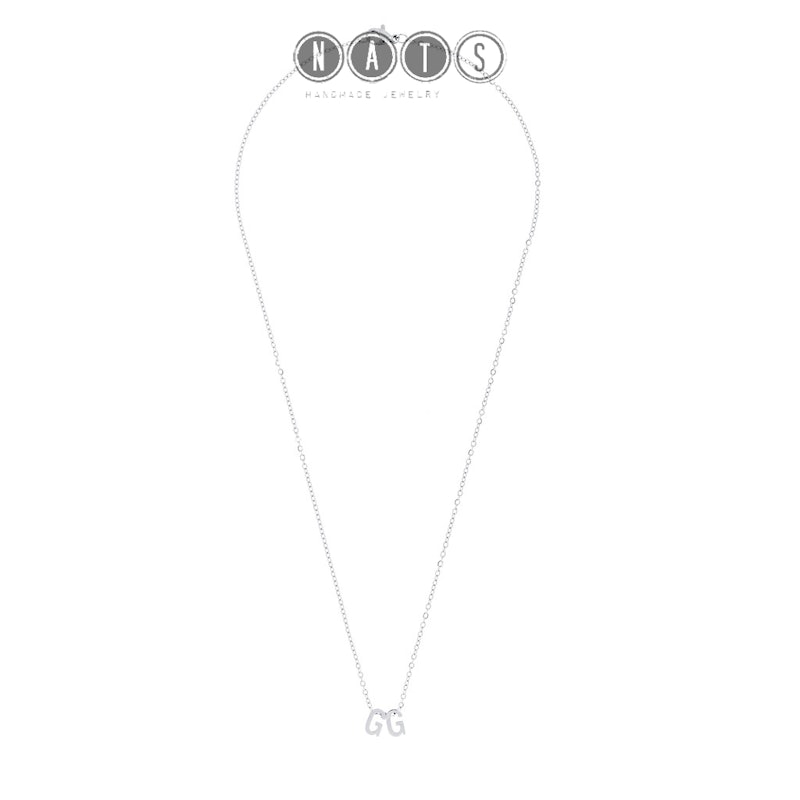 Kalung Titanium Wanita Anti Karat 2 Huruf 3