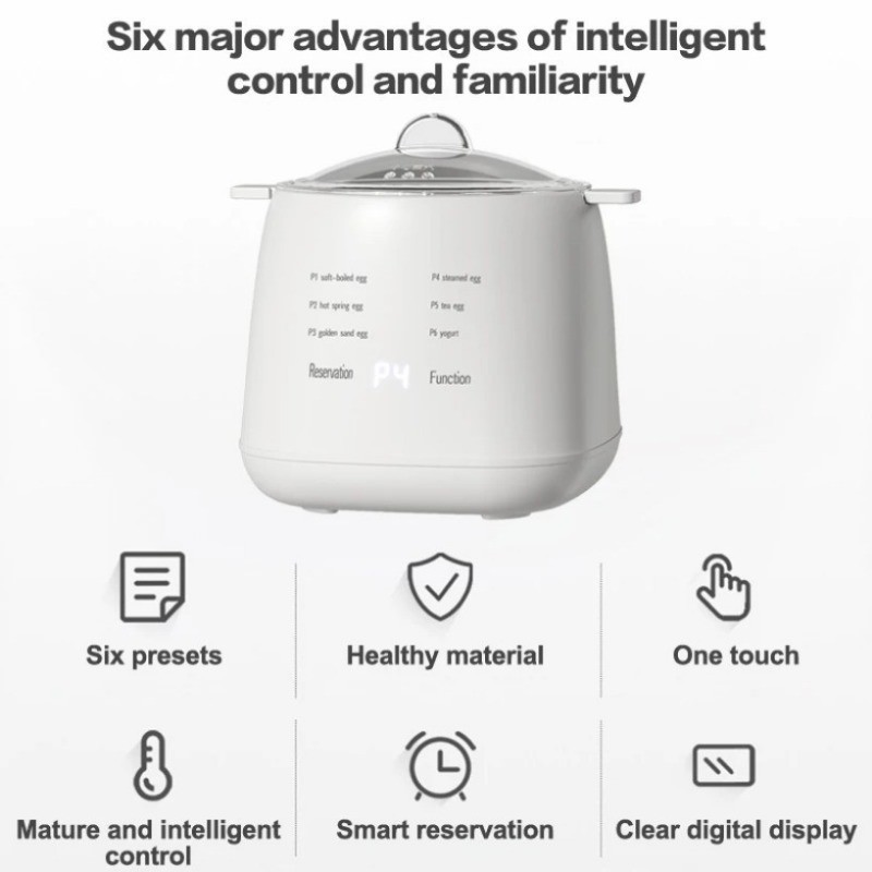  Electric Automatic Egg Boiler 6 Modes