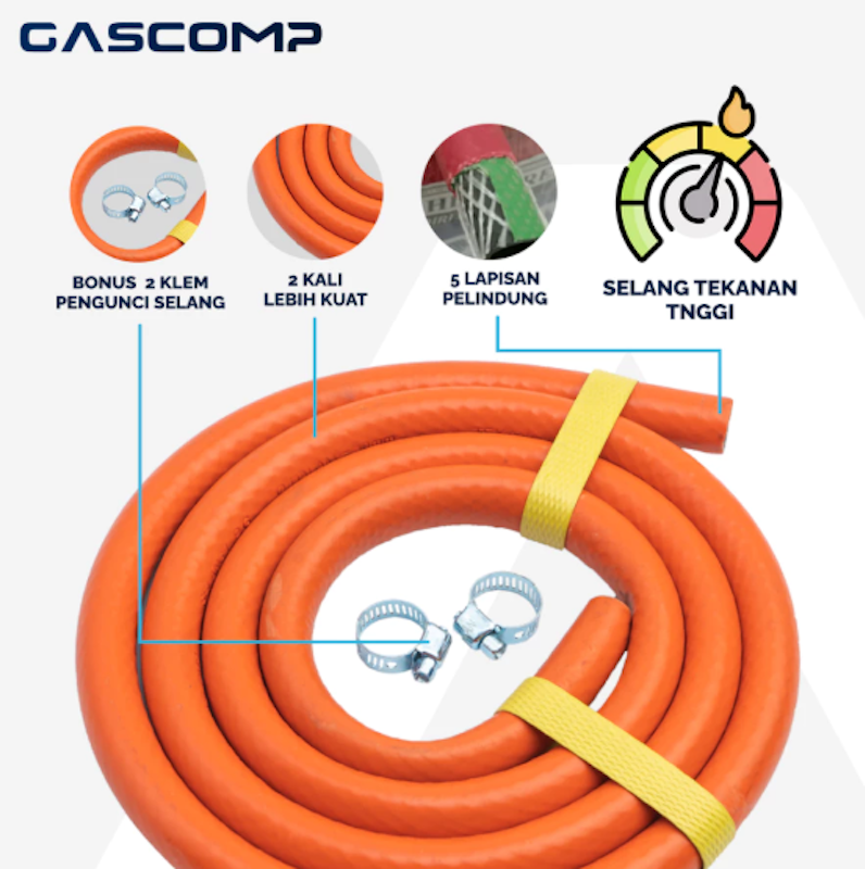 GASCOMP Selang Regulator Kompor Gas High Pressure 2