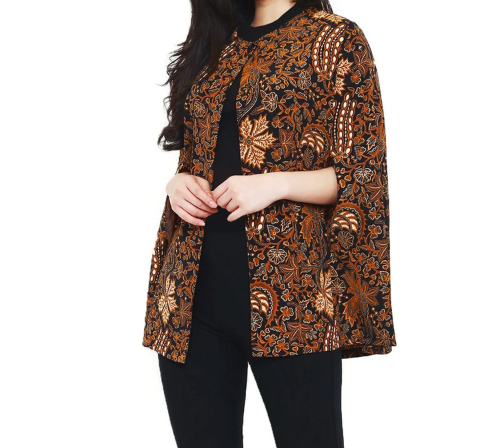  Flike Store Cape Blazer Batik Motif Dragem Katresnan
