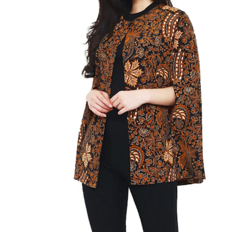Flike Store Cape Blazer Batik Motif Dragem Katresnan 3