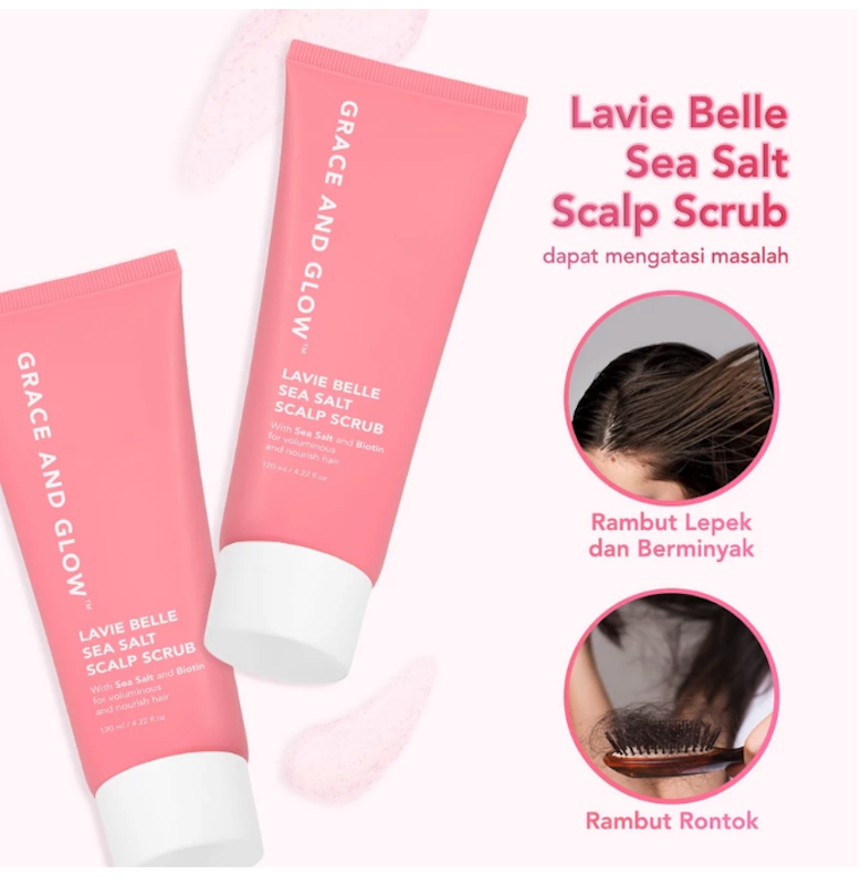 Grace and Glow Lavie Belle Sea Salt Hair Scalp Scrub 4