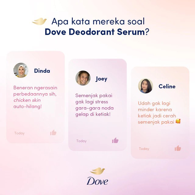 Unilever Indonesia Dove Radiant+ Care Deodorant Serum 3% Niacinamide + 10x Vitamin C&E