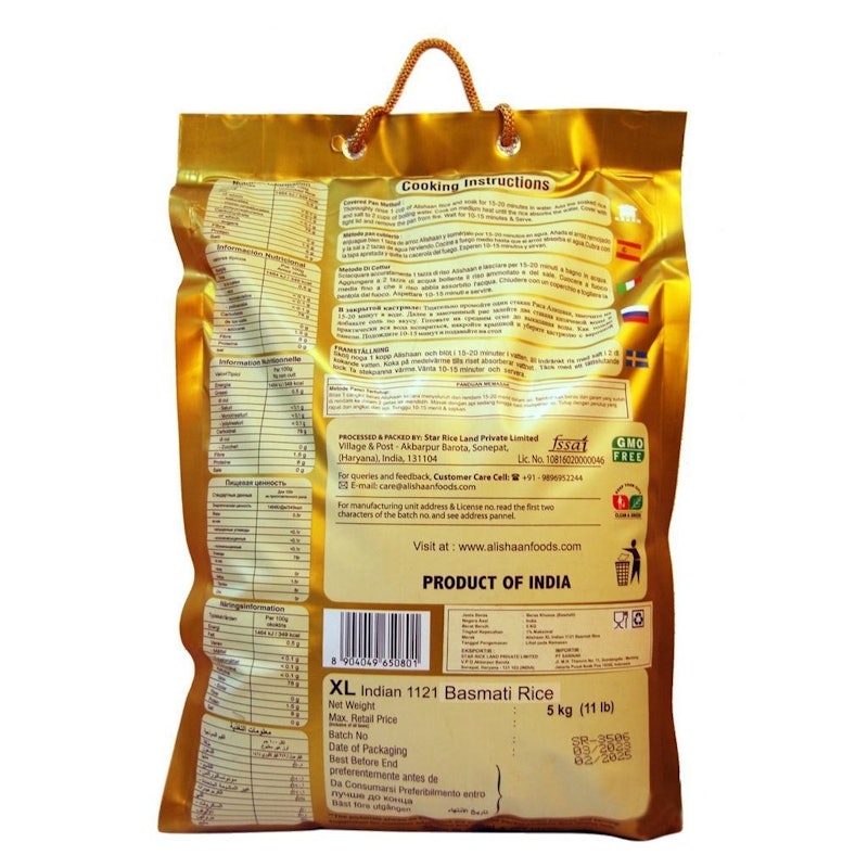 Alishaan Indian 1121 Basmati Rice 2