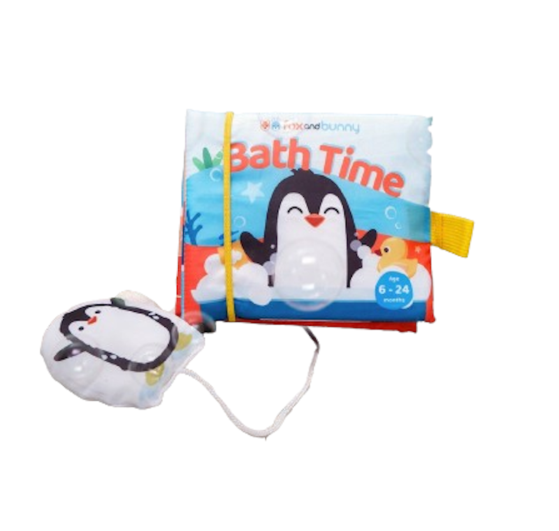 Fox and Bunny Baby Book Bath Time