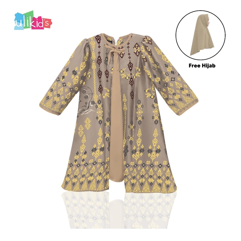 Ulikids Gamis Anak Set Hijab Motif Batik Nusantara 2