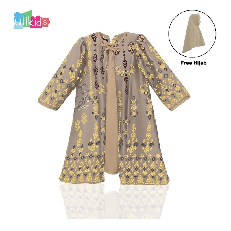 Ulikids Gamis Anak Set Hijab Motif Batik Nusantara 2