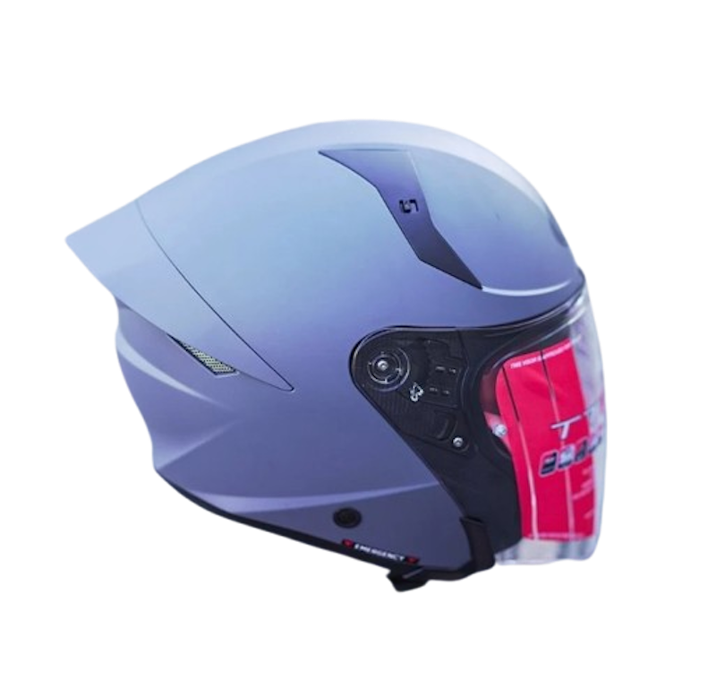 KYT TTR Jet Plain Ice Matt Gorilla Grey 2
