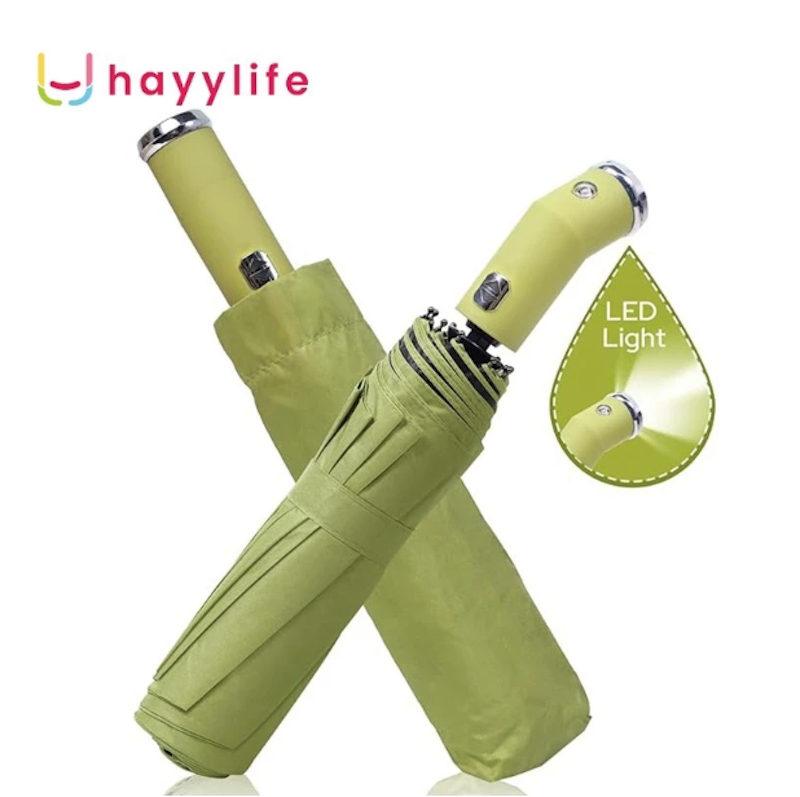 Hayylife Flashlight Automatic Umbrella 3