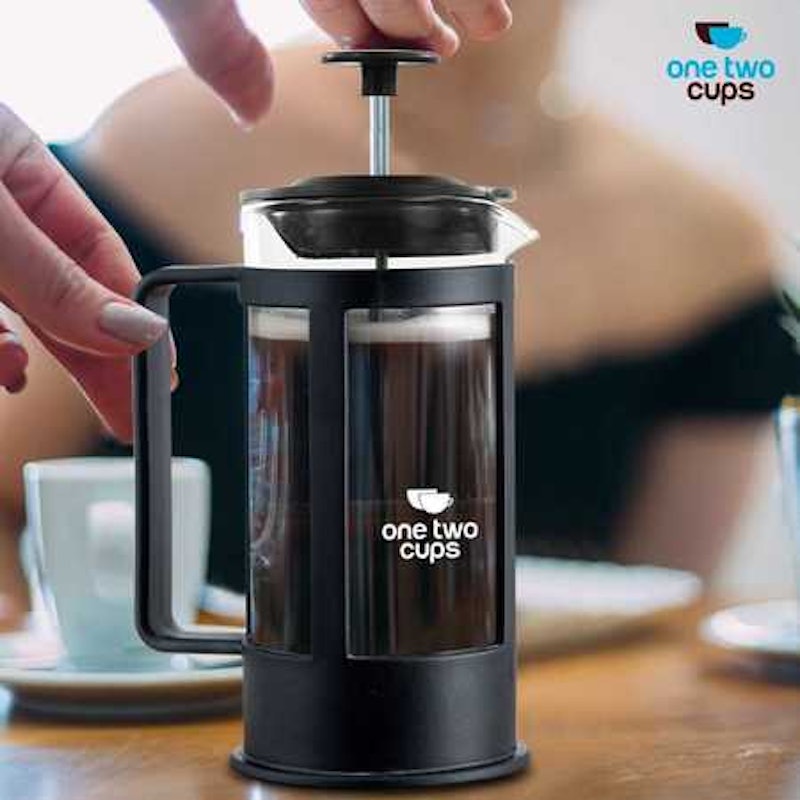 One Two Cups French Press Coffee Maker Pot Plunger Borosilicate 4