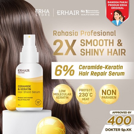 Erha Clinic Indonesia Erhair Restore Ceramide & Keratin Hair Shield Serum