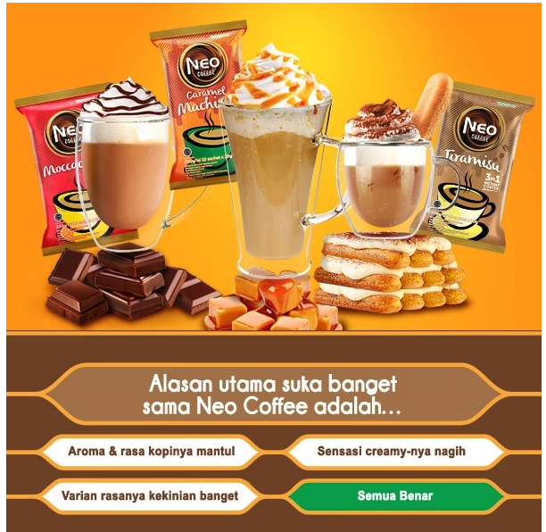 Wings Neo Coffee Caramel Macchiato (6+3 sachet x  20 gram)