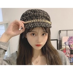 Topi Baret Oktagonal Gaya Korea Retro