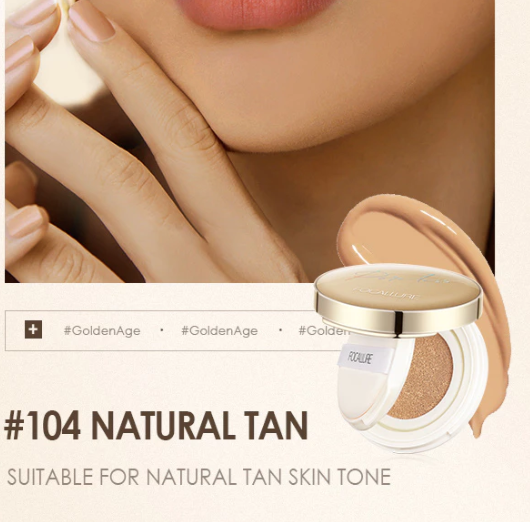 FCL Internasional Indonesia FOCALLURE Poreless BB Cushion #104 Natural Tan