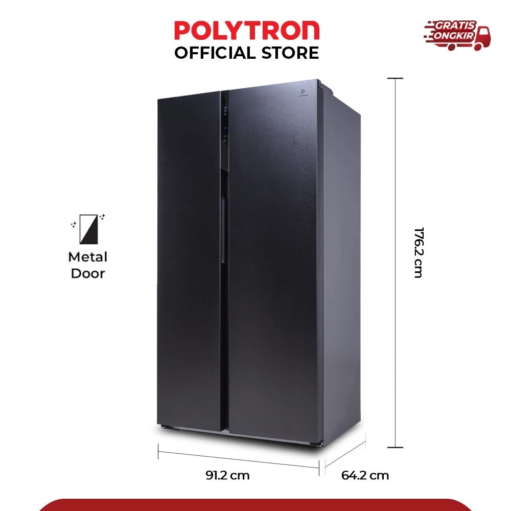 Hartono Istana Teknologi Polytron Kulkas New Side by Side 2 Pintu PRS 520Y