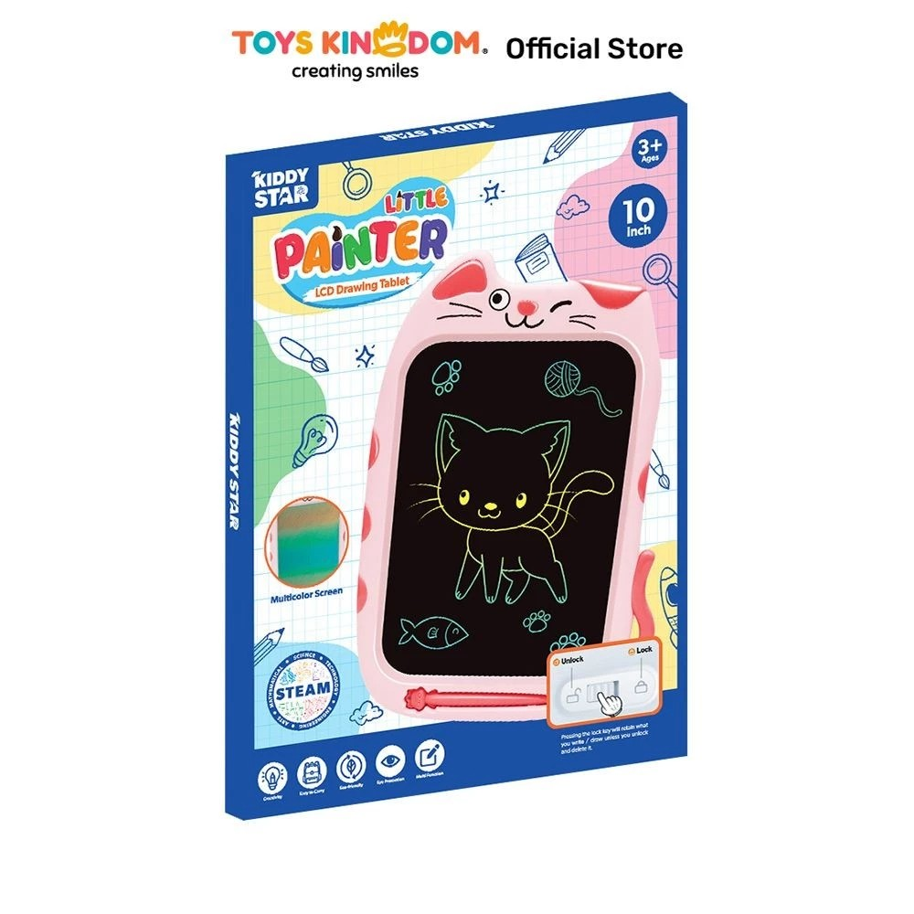 Toys Games Indonesia Kiddy Star Little Painter LCD Drawing Tablet 10 Inch 
