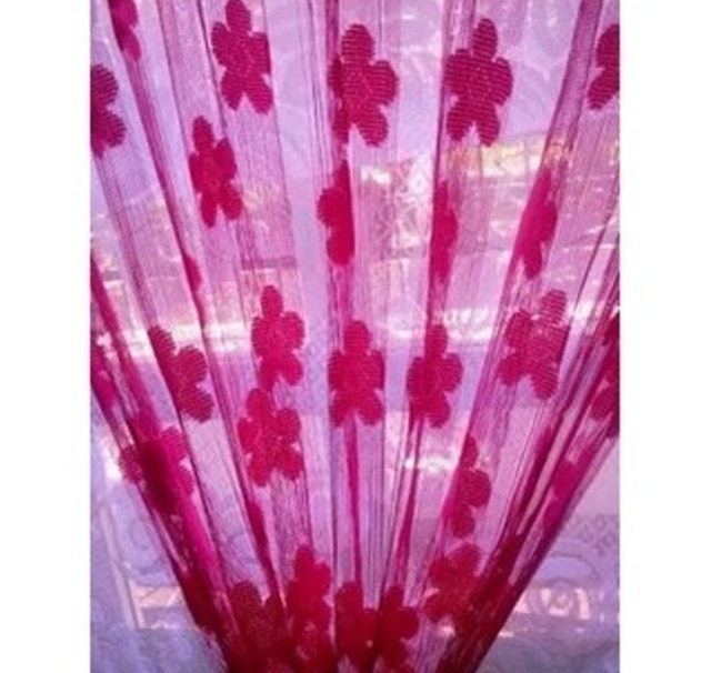 Tirai Benang Motif Bunga Sakura