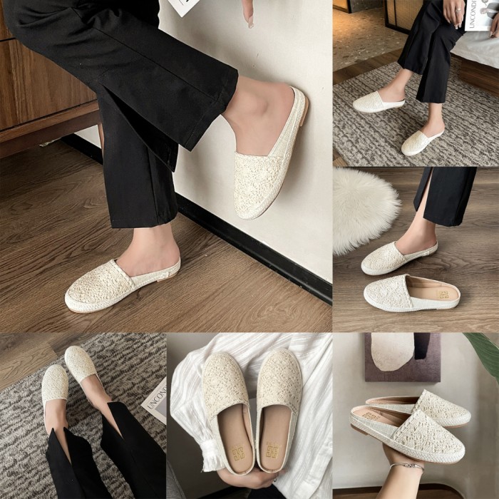 Coline Espadrilles Slip On Brokat  CLN-6321 