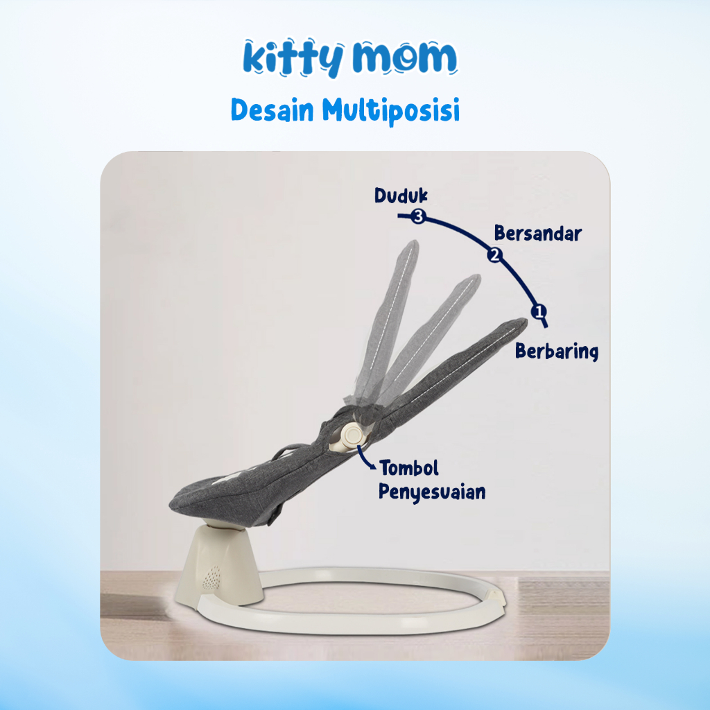 Kitty Mom Ayunan Bayi Portable dengan Remote 3
