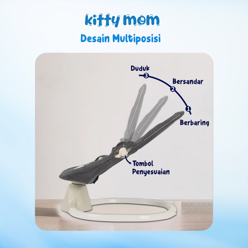 Kitty Mom Ayunan Bayi Portable dengan Remote 3